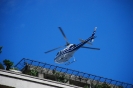 Helicóptero chegando na sede da Prefeitura de São Paulo