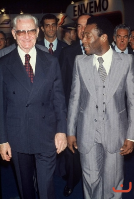 Presidente Gal Geisel e Pelé